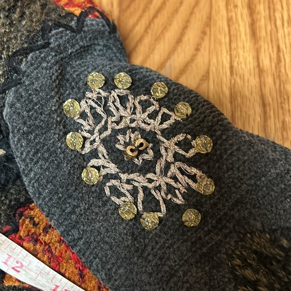 Curio Wool Blend Boho Long Cardigan SZ Large - Picture 11 of 11